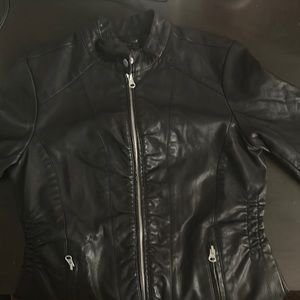 Black Faux leather jacket W(S)
